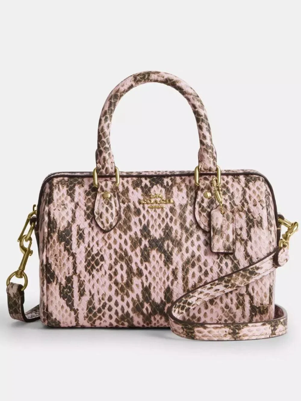 Coach CDY32 Mini Rowan Crossbody Bag in Snake Embossed Leather *SEALED*